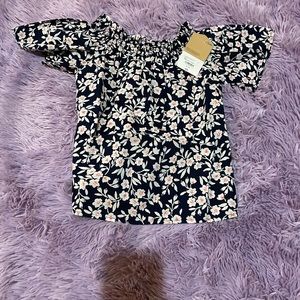 Girls size 7 floral blouse